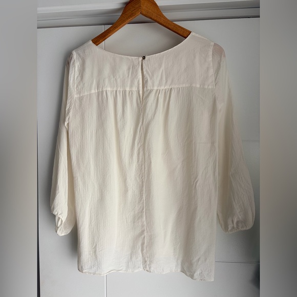 Club Monaco Cream Silk Blouse - Picture 4 of 6